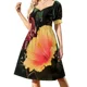 thumbnail image 1 of Vestido hawaiano de manga corta con flores, ropa de verano para mujer, vestidos elegantes y bonitos para mujer., 1 of 7