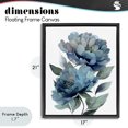 thumbnail image 4 of Stupell Industries Traditional Two Blue Flowers Serene Peonies Black Floating Frame Canvas Art, 17 x 21, by Franklyn Gregory, 4 of 8