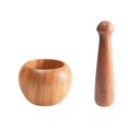 thumbnail image 1 of Juego de mortero y maja de madera, manual, para moler ajo, jengibre y especias, S, 1 of 5