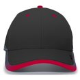 thumbnail image 1 of Pacific Headwear 416L.424.OS Lite Series Hook & Loop Adjustable Cap, Black & Red - One Size, 1 of 1