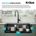 thumbnail image 5 of Kraus Kore Workstation 32 Undermount 16 Gauge Stainless Steel Single Bowl Kitchen Sink in PVD Gunmetal Finish with Accessories, 5 of 19