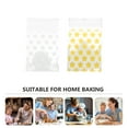 thumbnail image 2 of MasteelfCA 200Pcs Baking Packaging Bag Biscuit Storage Pouch Star Pattern Bag White Golden, 2 of 7