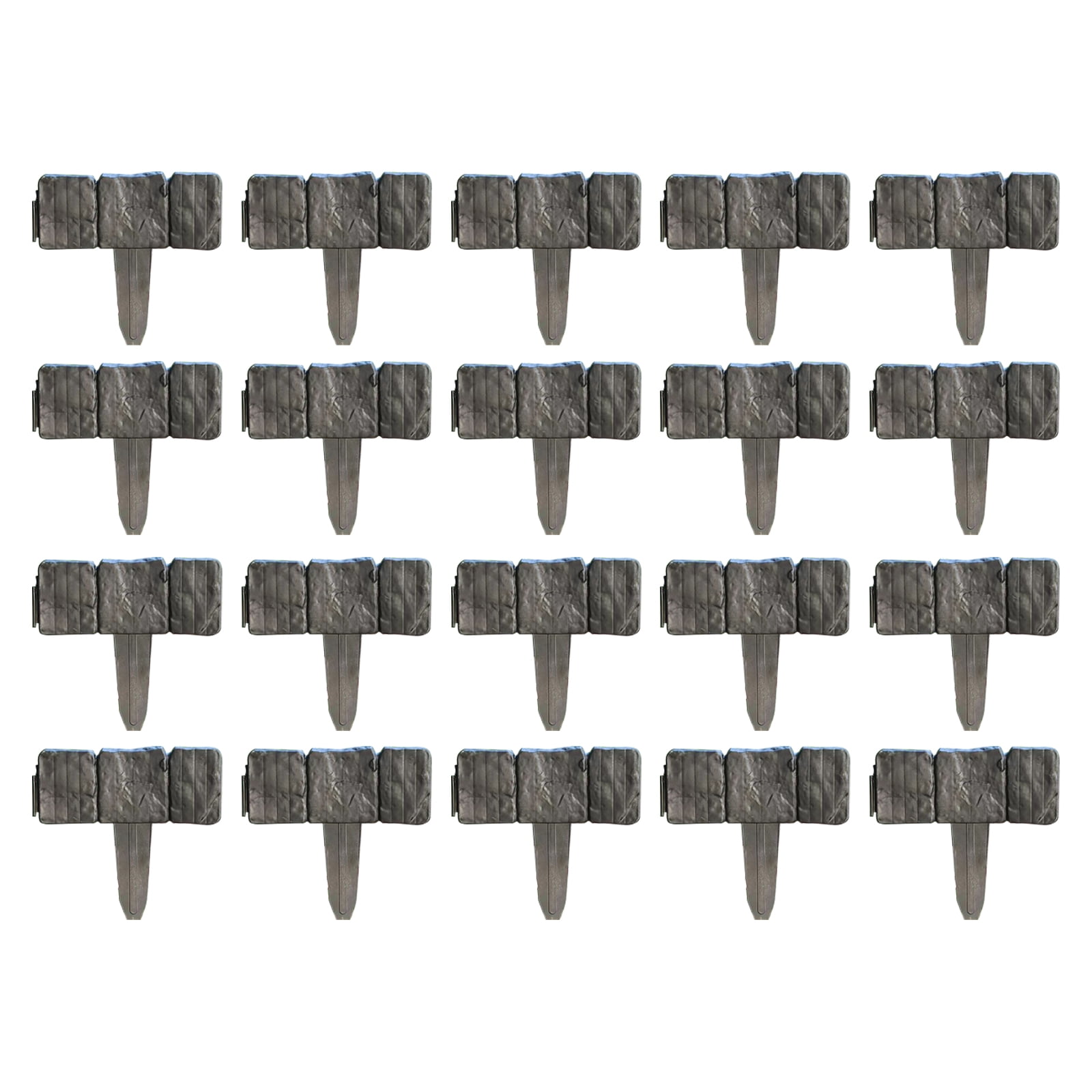 Landscape Boundary Interlocking Panel, Plastic Cobblestone Garden Edging, Imitation Stone Retaining Border for Lawn Yard Flower Bed Outdoor Decor (Red,20Pcs)