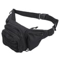 thumbnail image 3 of Bolsa de almacenamiento de cintura militar, Material de tela Oxford 800D, bolsa impermeable para actividades al aire libre, color negro, 3 of 5