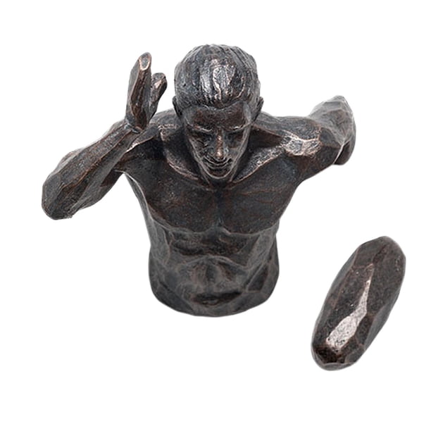 Estatuas deportivas Retro escultura de escalada en roca figurita pared Mano izquierda negra