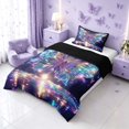 thumbnail image 2 of Homewish Dreamy Butterfly Twin Comforter Sets for Girls, Princess Style Bedding Set, Black Reversible, 2pcs 1 Comforter and 1 Pillowcase, 2 of 6
