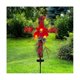 thumbnail image 5 of Estaca navideña, alimentada por energía solar con luces de hadas, metal, ratán natural, flor de Pascua roja y bayas como se muestra, 5 of 5