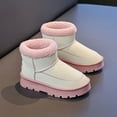 thumbnail image 2 of Toddler Kids Platform Snow Boots for Boys Girls Fleece Lined Non Slip Outdoor Hiking Boot Comfortable Wide Calf Winter BootsPink Size 1 Big Kids, 2 of 6