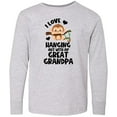 thumbnail image 3 of Inktastic Monkey I Love Hanging out with My Great Grandpa Long Sleeve Youth T-Shirt, 3 of 5