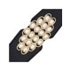 thumbnail image 2 of Cinturones Elásticos Anchos de Strass de Moda para Mujeres, Banda de Cintura Estirada Gruesa para Camisas de Vestido, Negro Talla Única, 2 of 6