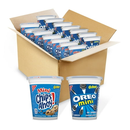 OREO Mini Cookies & CHIPS AHOY! Mini Cookies Go-Cup Cookies Variety Pack  14 Go-Paks (assortment may vary) (by 17/nov/2023)