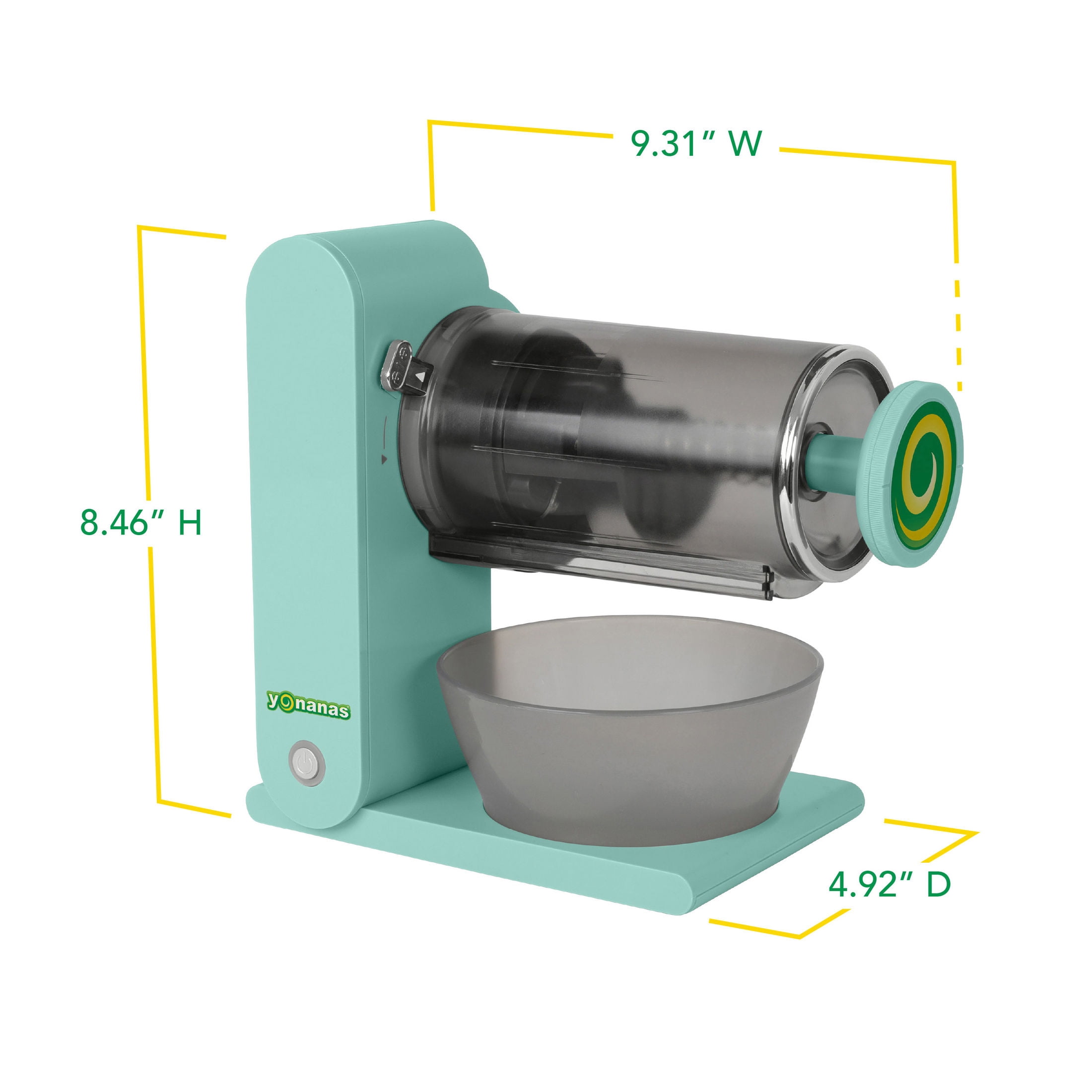 Yonanas Portable Shaved Ice Maker Cordless and Rechargeable Hands-Free Operation for Fluffy Snow Cones, Slushies and Frozen Drinks, USB-c Charging