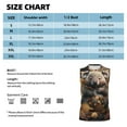 thumbnail image 4 of Bixox Men's Cute Fallen Leaf Koala Printed Shirt Sleeveless Fitness Tank Top-Small, 4 of 5