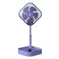 thumbnail image 2 of Portable Pedestal Fan Foldable Desk Standing Fan 1200mAh Rechargeable Battery 3 Speed USB Quiet Adjustable Height Wireless for Home Kitchen Office Outdoor Camping Travel, 2 of 5