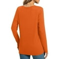 thumbnail image 6 of Patlollav Womens Fall Winter T-Shirts Long Sleeve Tunic Tops Front Crewneck Blouse, 6 of 6