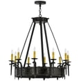 thumbnail image 4 of Meyda Tiffany 112388 Costello 10 Light 35" Wide Taper Candle Style Chandelier - Wrought, 4 of 5