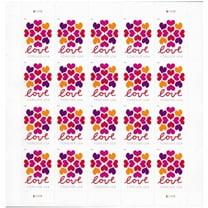 USPS Love Forever Heart Blossom First Class Postage Stamps, 20 Stamps