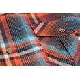 thumbnail image 3 of Men’s Short Sleeve Cowboy Button Down Casual Plaid Pattern Western Dress Shirt (8AS183-NavyOrange, 3XL), 3 of 3