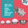 thumbnail image 3 of IDIY Bath Bomb & Soap Mold, Set of 6 Different Shapes and Sizes - Heart, Star, and 4 Circles (1.75" - 3" Round) - DIY Crafts, Soap and Candle Making Supplies, Molds, Gifts, 3 of 5