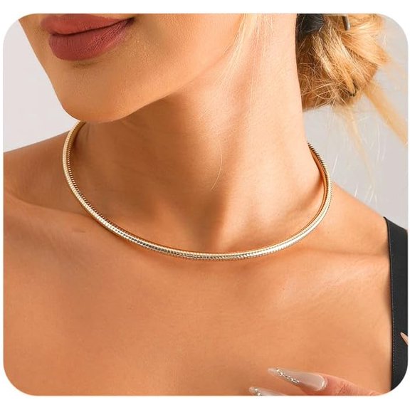 Stainless Steel Collar Necklace for Women Men Minimalist Open Cuff Clavicle Necklace Adjustable African Geometric Metal Choker Statement Jewelry Gifts