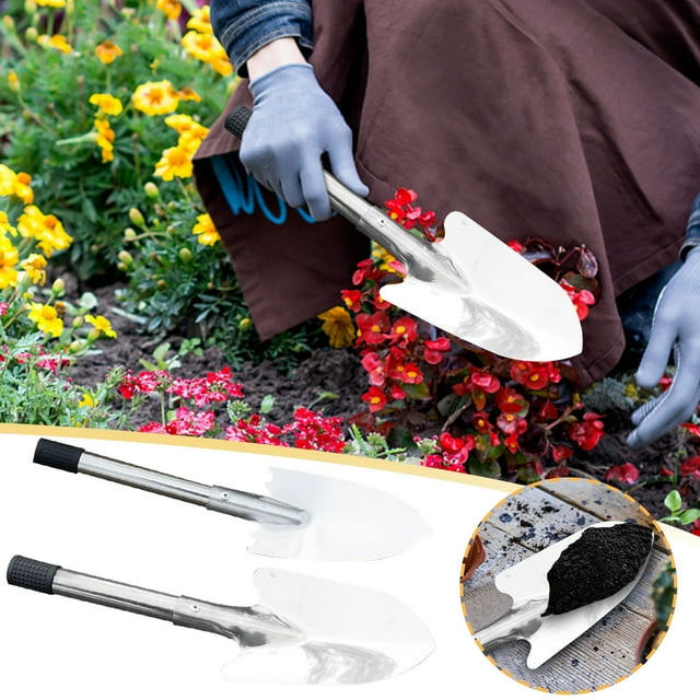 Xihbxyly Paleta de Acero Inoxidable, Diseño Sólido de Una Sola Pieza, Construcción Ligera y Antioxidante, Herramienta de Jardinería para Interiores y Exteriores, Duradera, Tamaño 26,5 X 7 Cm