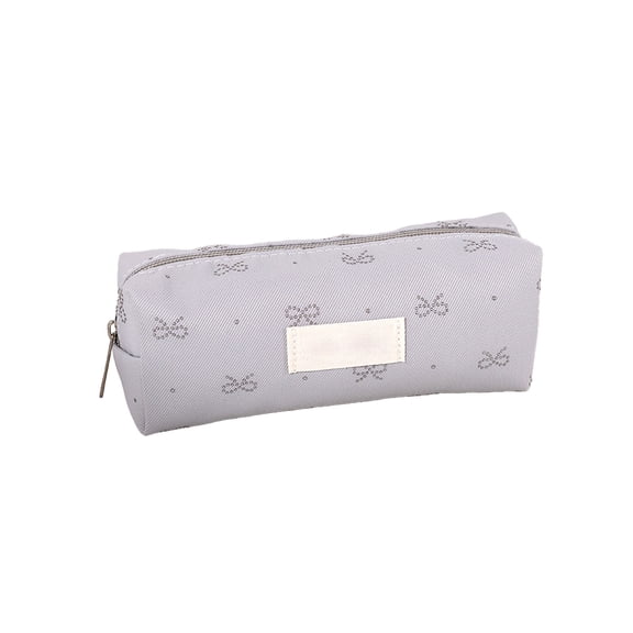 Cute Pencil Pouch, Mini Bow Print Pen Bag with Single Compartment, Portable Stationery Organizer for Office Desk Artist Creation and Travel Storage
