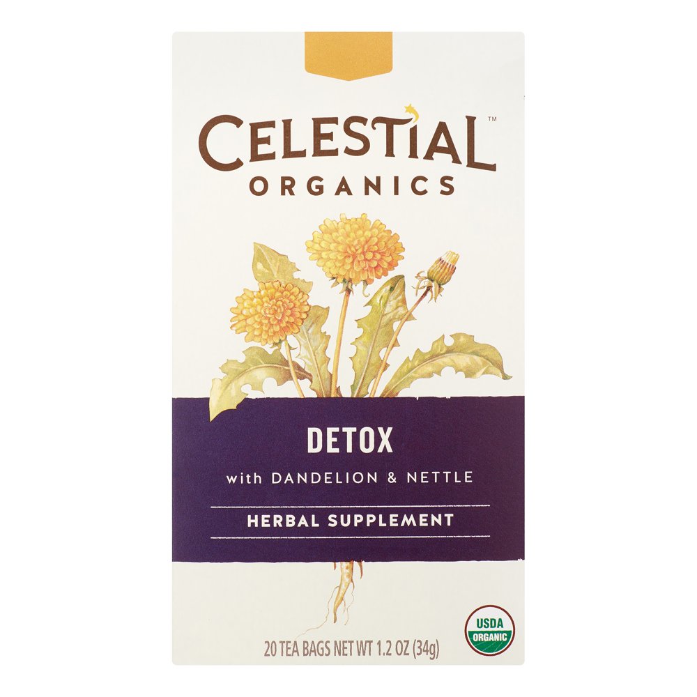 Celestial Seasonings Organic Detox Wellness Tea, 20 Ct