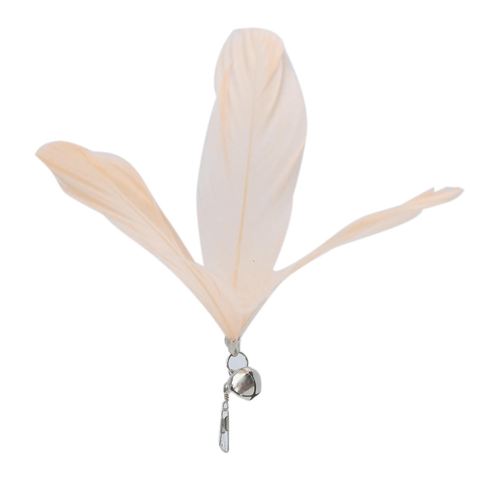 YAHHU Telescopic Feather‑Bell Cat Toy with 4 Color‑Change Heads, Wooden Handle, Interactive Hunting Play