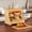 Wood, variant on HLR Natural Bamboo Bread Box Kitchen Countertop with Cutting Board and Roll Top, White 2-Tier Large Wood Bread Bin