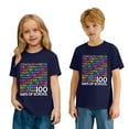 thumbnail image 2 of Gelikeya 100 Days of School Shirt Kids Short Sleeve Summer Tee Shirts Casual Number Printed Activewear Tops Boys Girls Clothes Navy, 10-11 Years, 2 of 8
