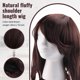 thumbnail image 5 of Pelucas de Pelo Las Mujeres Fiesta Diario Para Señoras Natural Marrón Oscuro Lateral Despedida Sintético Ninguna Encaje Con Flequillo, 5 of 5