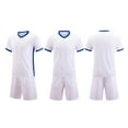 thumbnail image 2 of LEKWK 2-Piece Football Kit for Kids Boys V-Neck Jersey Top Athletic Shorts Sports Training Set Team Uniform Breathable Activewear Performance, 2 of 5