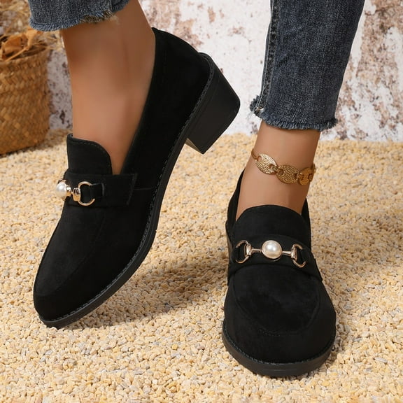 CaiJunJia Loafers for Women, Suede Loafers Women, Comfortable Slip-on Loafers for Women, Dressy Loafer Flats Casual Business Office Work Shoes