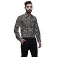 thumbnail image 3 of BESTMAN Chemise en Coton pour Hommes à Manches Longues Imprimée à Col Écarté Chemise Décontractée Mince, 3 of 5