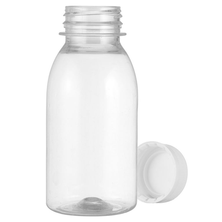 Frcolor Bottles Juice Mini Water Fridge Containers Box Juicing Lids Refillable Empty Clear Reusable Shot Caps oz 4 Small Bottle, Size: 13.5X6X6CM