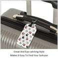 thumbnail image 3 of Square 2Pack PU Leather Cute Pug Pattern Cruise Luggage Tag with Privacy Cover and Name ID Tag for Travel Handbags Backpacks Luggage Tags, 3 of 6