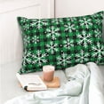 thumbnail image 6 of Kll Christmas Pattern At Buffalo Plaid Pillow Covers Envelope Closure,Super Soft And Cozy Fuzzy Fleece Pillow Case Cover 16"X24", 6 of 9