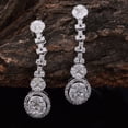 thumbnail image 3 of 2.65 TCW Solid 14 Kt White Gold SI Clarity HI Color Diamond Fine Dangle Earrings, 3 of 3
