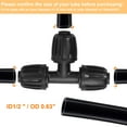 thumbnail image 5 of Uxcell 4Pack Drip Irrigation Fittings Barbed Tee Connector for 1/2 Inch Tubing(16mm OD), 5 of 6