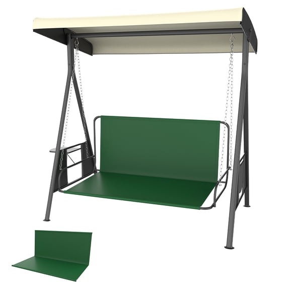 Uxcell 1-Pack Funda de Reemplazo para Asiento de Columpio, 3.7x1.5x1.5 Pulgadas, reemplazo de cojín de columpio para Jardín Exterior [Verde Oscuro]