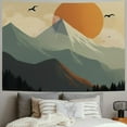 thumbnail image 2 of Shiartex Sage Green Mountain Tapestry Boho Abstract Sun Landscape Wall Hanging Art Mid Century Terracotta Sunset Tapestries Minimalist Aesthetic Decor for Bedroom Living Room College Dorm 50x40inch, 2 of 6