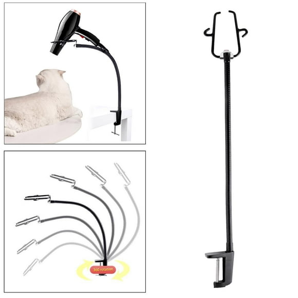 Soporte para secador de pelo Colco de acero inoxidable ajustable