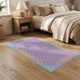 thumbnail image 2 of ODIKA Pink Whimsical Grid Layout Showcasing Theme Galaxy Easy Care Kids Safe for Small Living Room, Playroom, Bedroom, 2 of 7