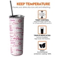 thumbnail image 6 of 20oz Pink Breast Cancer and Love Skinny Tumblers Stainless Steel Tumbler with Lid and Straw,Vacuum Insulated Double Wall Travel Tumbler Cups with Cleaning Brush for Coffee,Tea, 6 of 6
