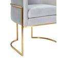 thumbnail image 4 of TOV Furniture Giselle Grey Velvet Dining Chair with Gold Frame, 4 of 7