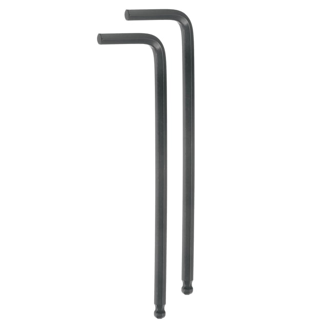 Uxcell 2 piezas Llave Hexagonal con Punta Esférica 3/16" Llave en Forma de L Brazo Largo Hexágono SAE Herramienta de Reparación Negra