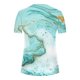 thumbnail image 4 of ICHUANYI Clearance Women's Summer V-Neck Print Casual Loose Top Short Sleeve Button Blouses Tops(Sky Blue, L) ICHUANYI WER2023081013209, 4 of 5