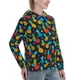 thumbnail image 6 of Honeii Colorful Pineapple Pattern Womens Oversized Hoodies Long Sleeve Sweatshirts Pullover Fall Outfits with Pocket-XX-Large, 6 of 7