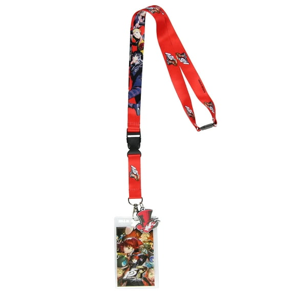 Persona 5 Royal Lanyard Badge Holder with 2" Tophat Phantom Thieves Pendant