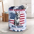 thumbnail image 3 of My Favorite Bull Terrier Calls Me Dad. Happy Father's Day Foldable Laundry Basket Bully Dog Lovers Gifts Idea Organizer Storage with Handles - 00005, 3 of 5